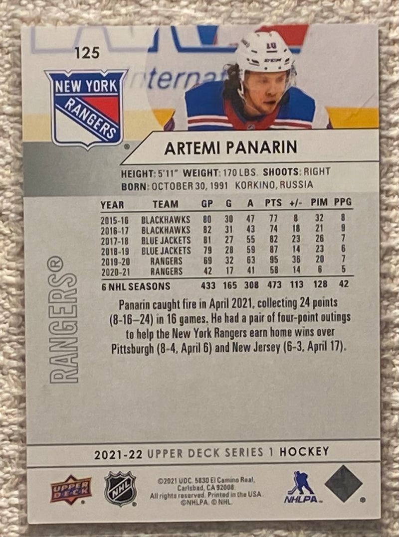 2021-22 Upper Deck 125 Artemi Panarin - Hockey