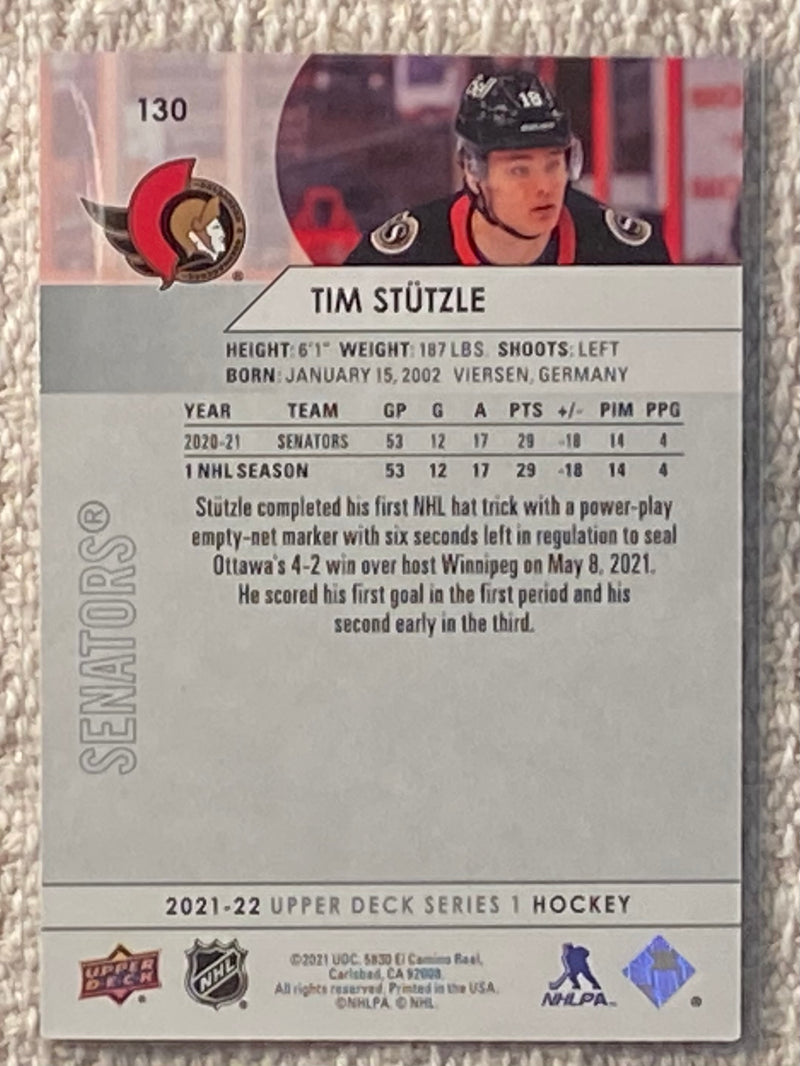 2021-22 Upper Deck 130 Tim Stutzle - Hockey