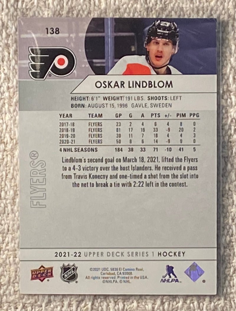 2021-22 Upper Deck 138 Oskar Lindblom - Hockey