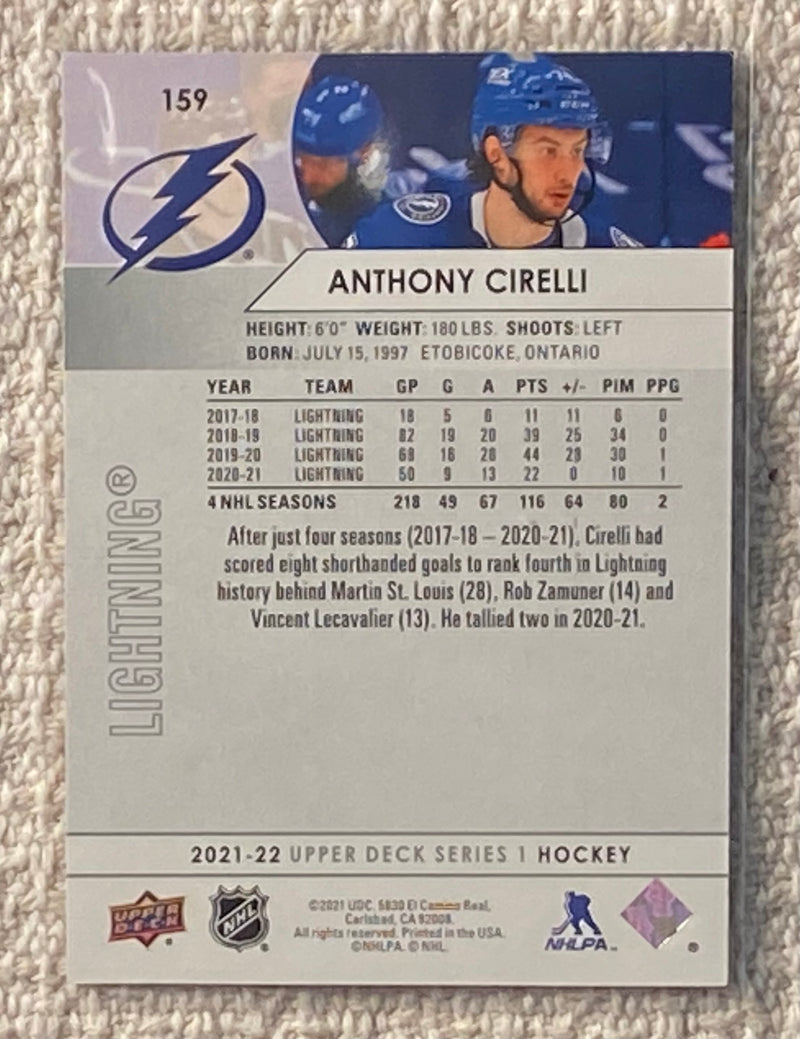 2021-22 Upper Deck 159 Anthony Cirelli - Hockey