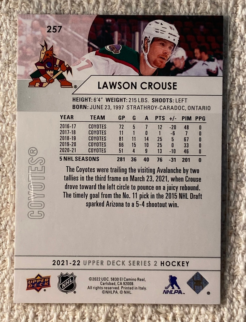 2021-22 Upper Deck 257 Lawson Crouse - Hockey