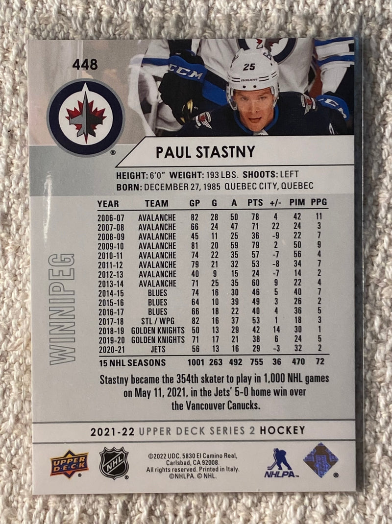 2021-22 Upper Deck 448 Paul Stastny - Hockey