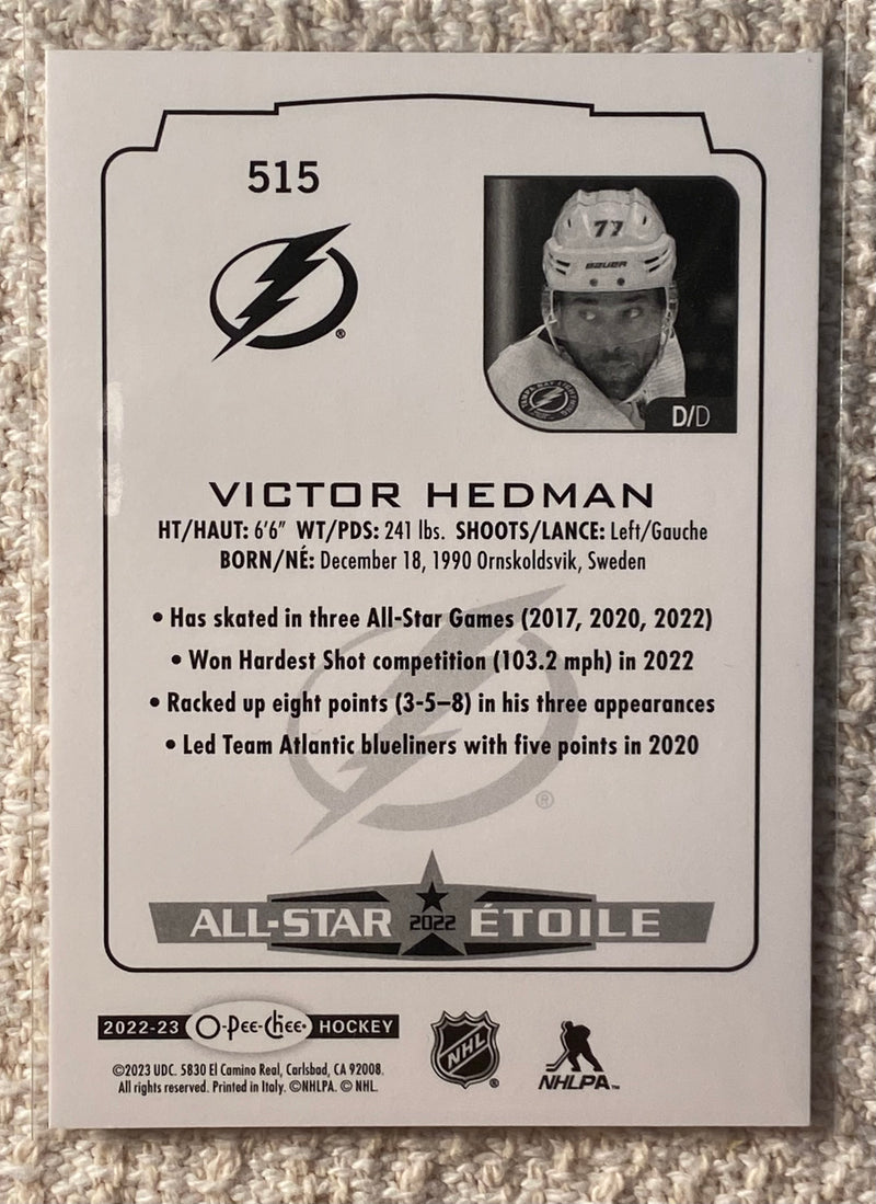 2022-23 UD O-Pee-Chee 515 Victor Hedman All-Star - Hockey