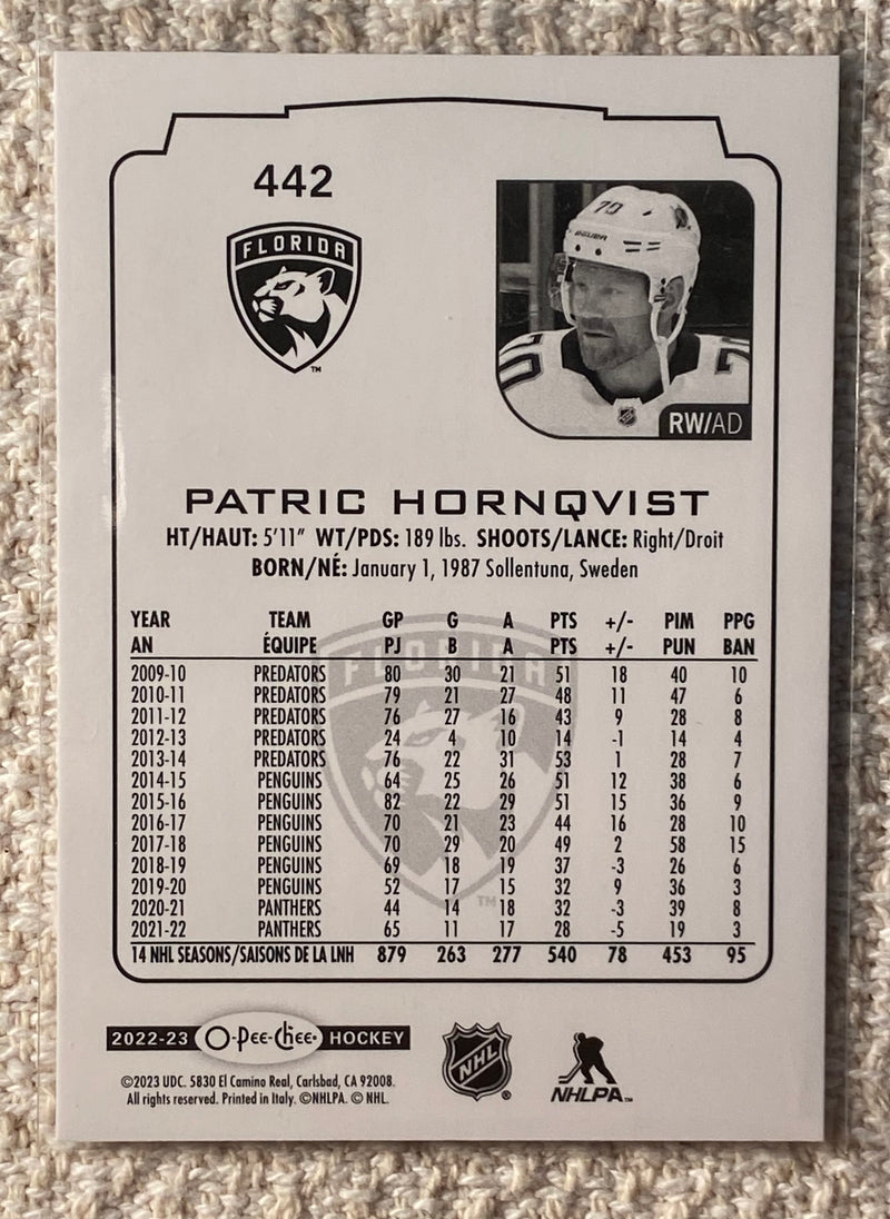 2022-23 UD O-Pee-Chee 442 Patric Hornqvist - Hockey