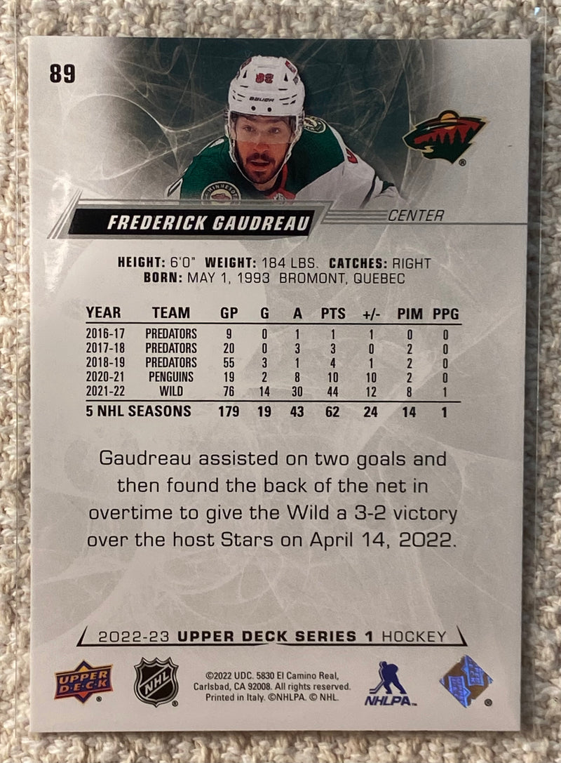2022-23 Upper Deck 89 Frederick Gaudreau - Hockey
