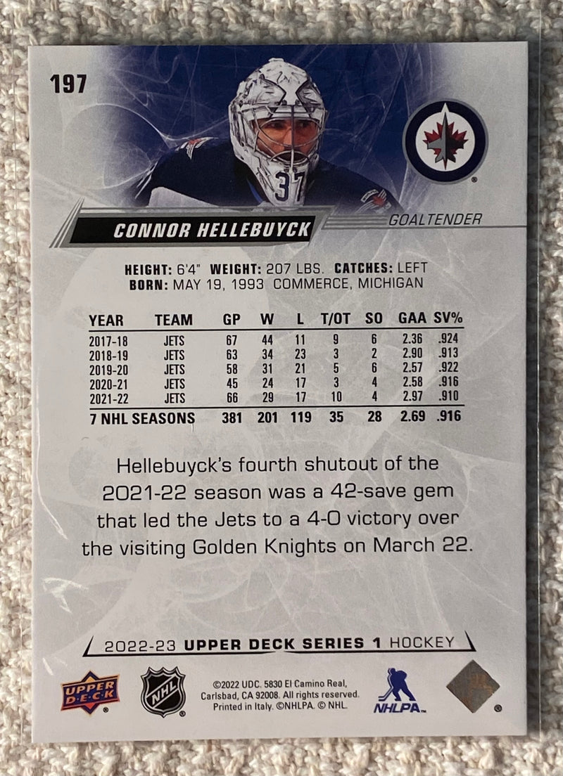 2022-23 Upper Deck 197 Connor Hellebuyck - Hockey