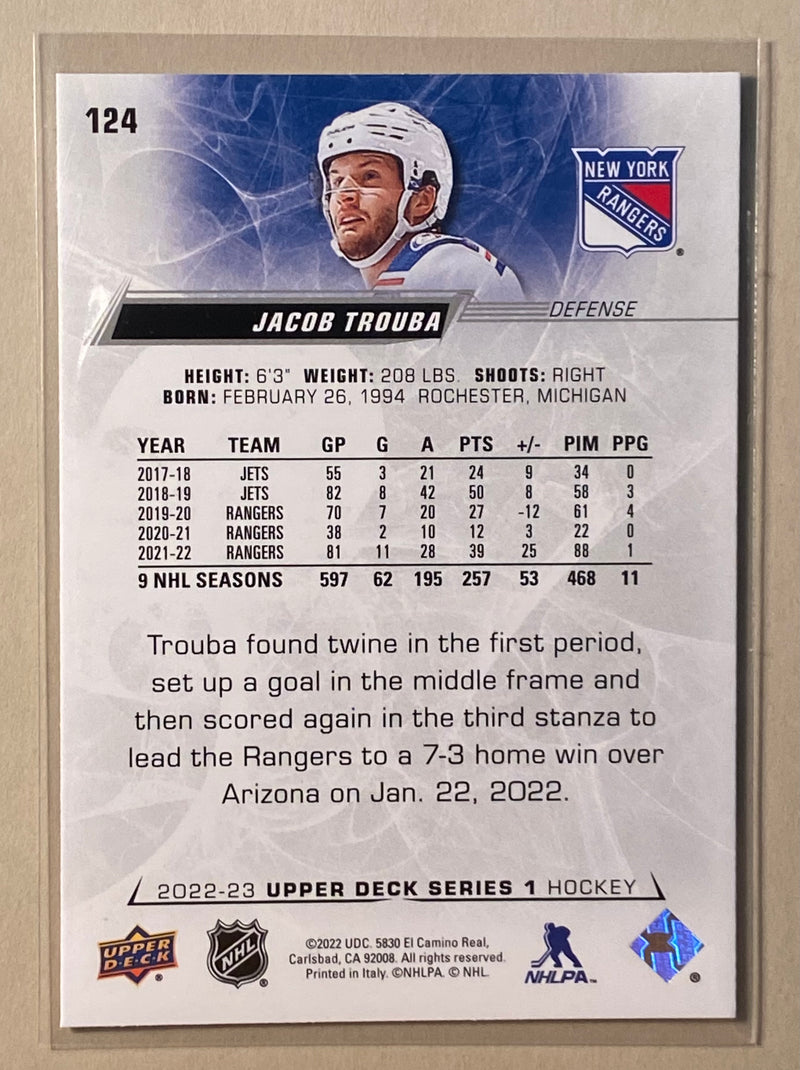 2022-23 Upper Deck 124 Jacob Trouba - Hockey