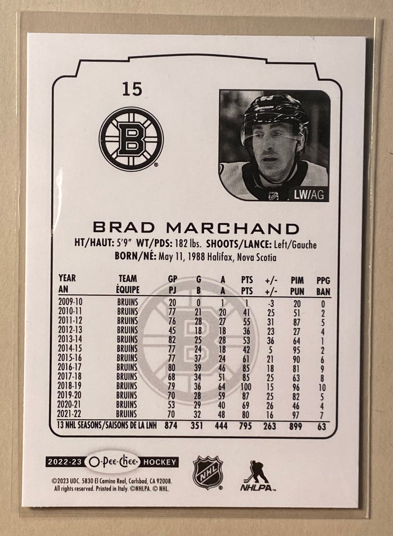 2022-23 UD O-Pee-Chee 15 Brad Marchand - Hockey