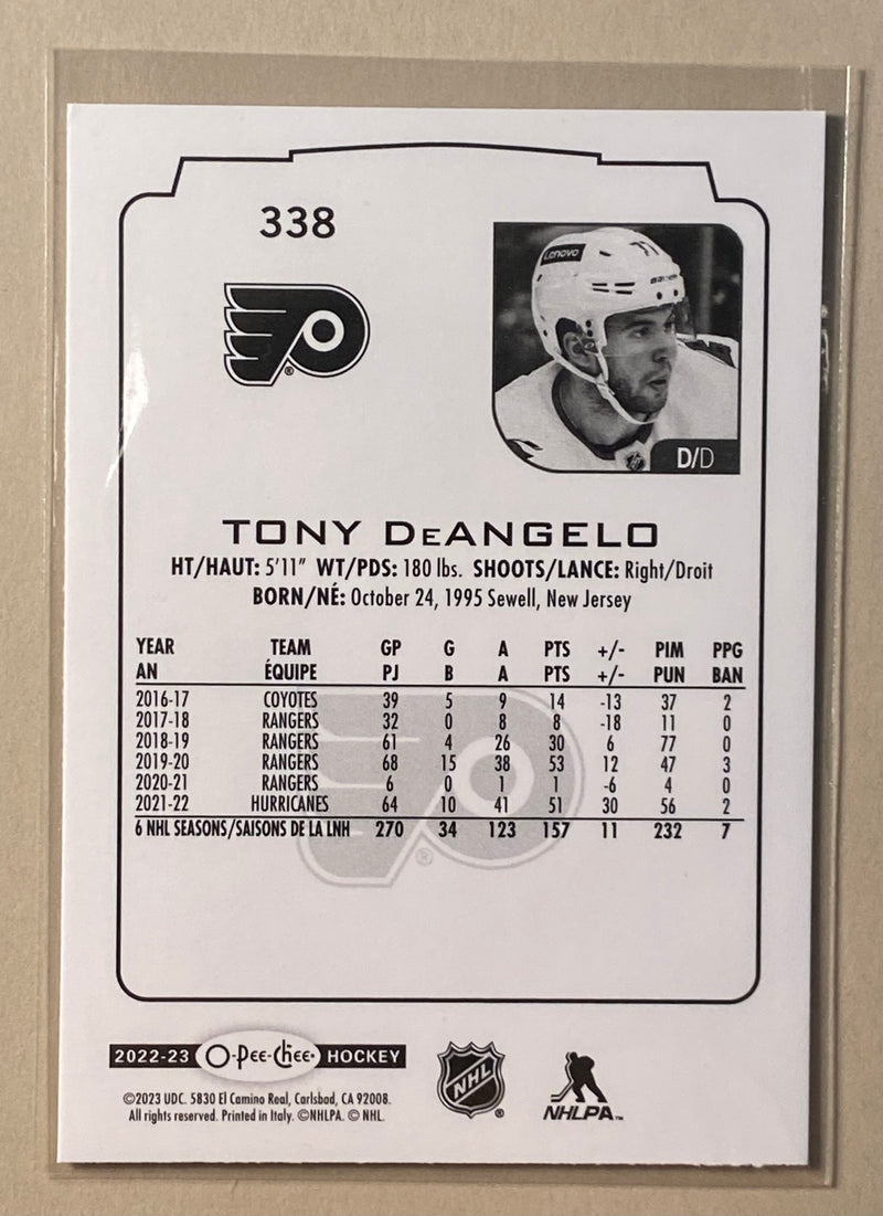 2022-23 UD O-Pee-Chee 338 Tony DeAngelo - Hockey