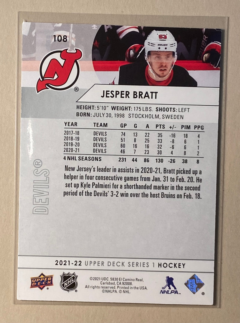 2021-22 Upper Deck 108 Jesper Bratt - Hockey