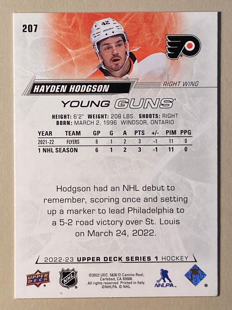 2022-23 Upper Deck 207 Hayden Hodgson - Hockey Young Gun