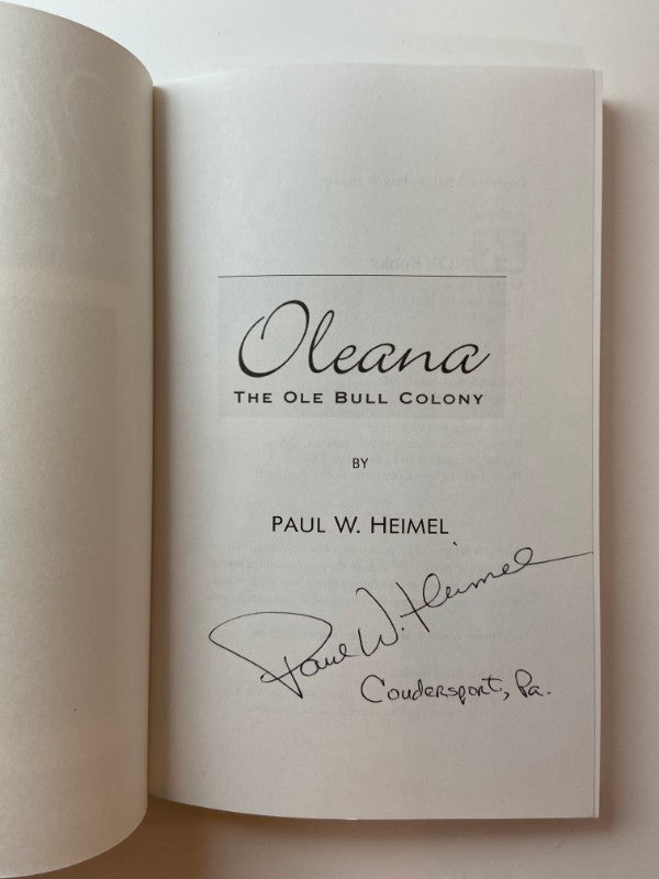 Oleana - The Old Bull Colony - First Edition - Signed Copy