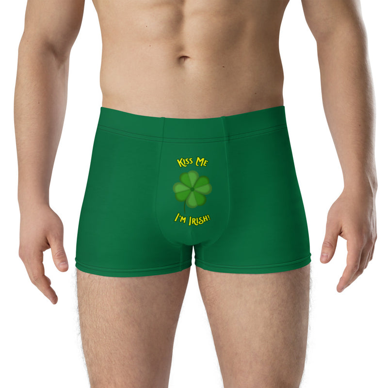 Kiss Me I'm Irish! Men's Boxer Briefs Green
