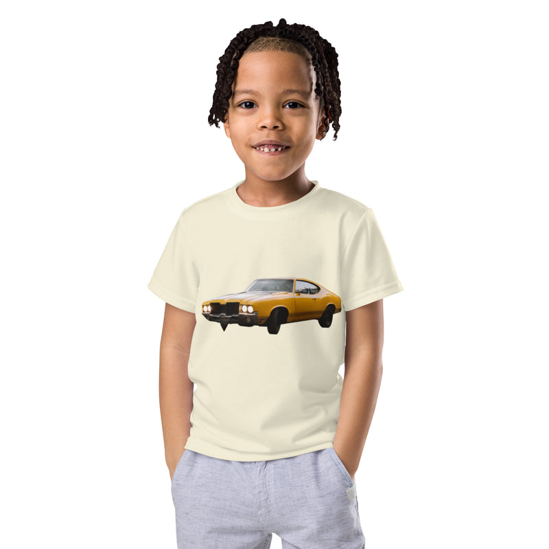 Muscle Car Kids Crew Neck T-Shirt