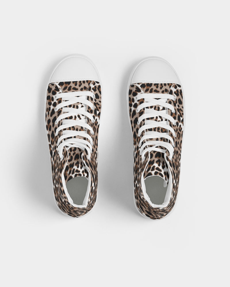 Leopard Fur Men's Hightop Canvas Shoe