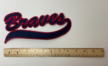 Baseball Embroidered Team Script Patches