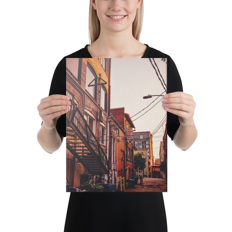 Urban Alley Photo Canvas Print