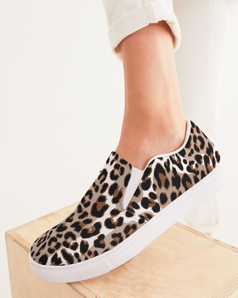 Leopard Fur Women's Slip-On Canvas Shoe