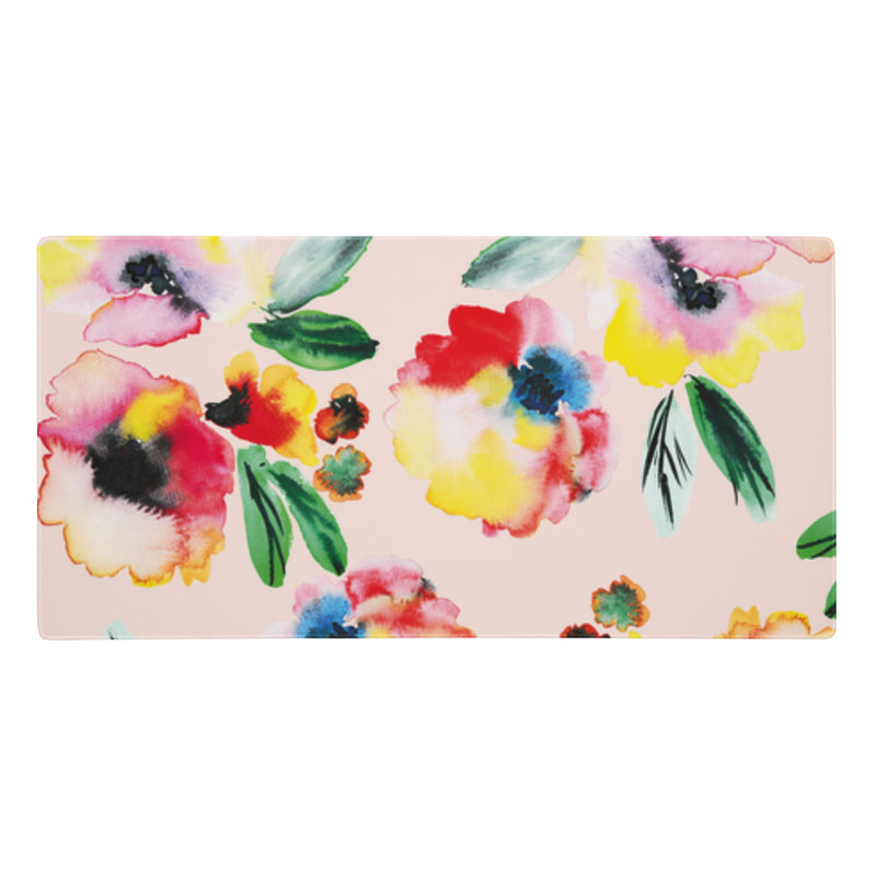 Watercolor Flowers Gaming Mouse Pad 36x18"