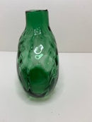 Green Glass Vase Textured