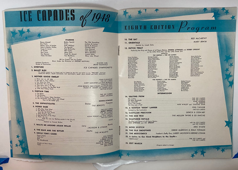Ice Capades 1948 Program