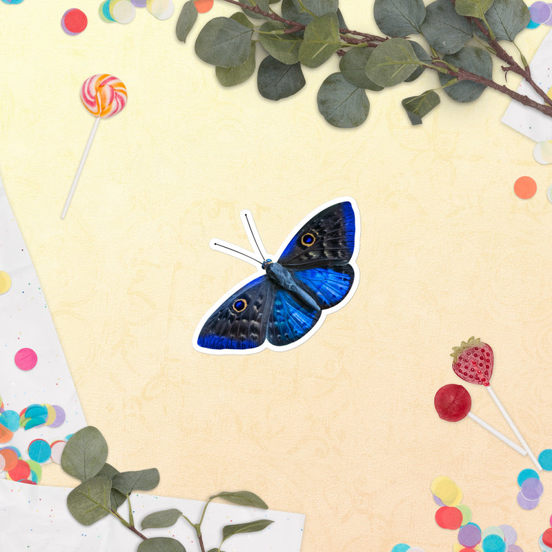 Blue Butterfly Bubble-free Stickers
