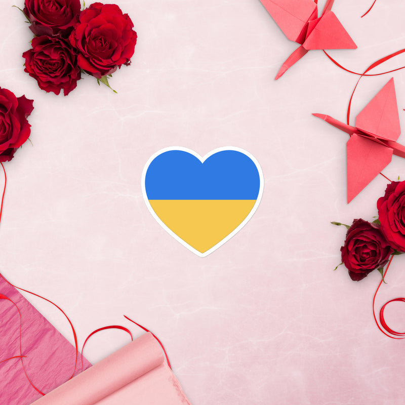 Ukraine Heart Stickers