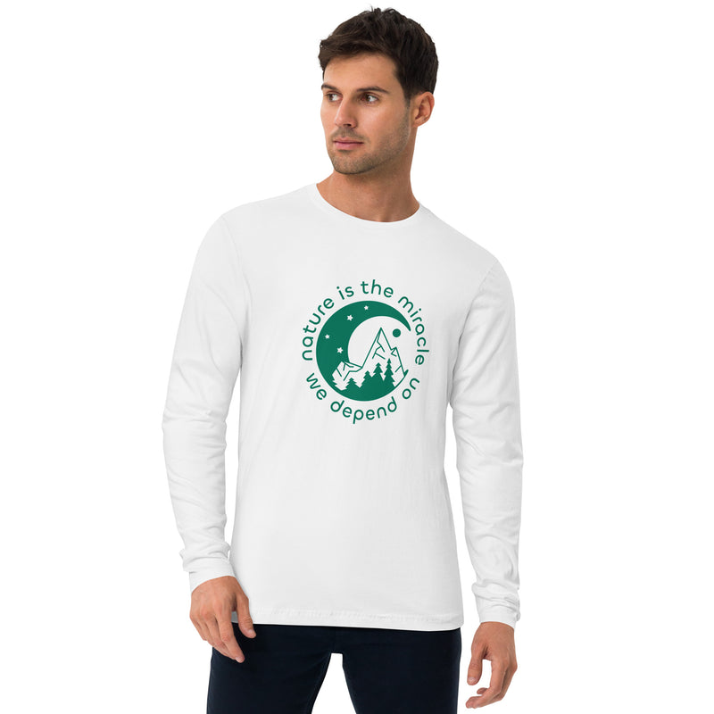 Nature Long Sleeve Fitted Crew - Green