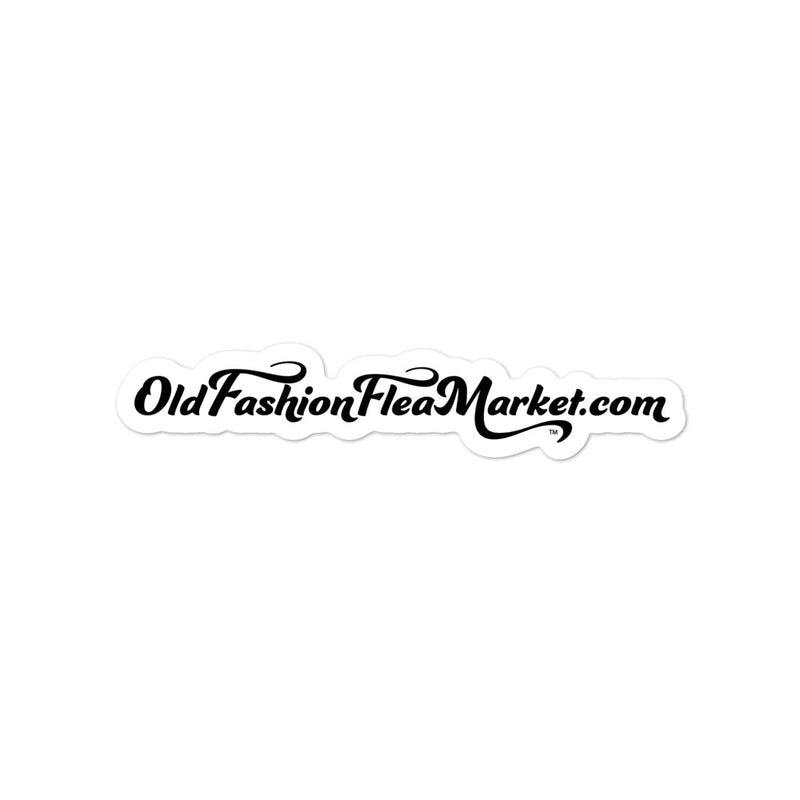 OldFashionFleaMarket.com Logo Black Sticker