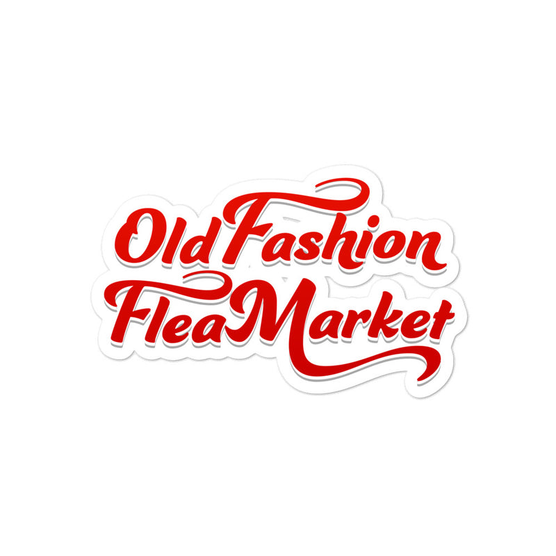 Old Fashion Flea Market Logo Sticker