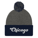 Chicago Pom-Pom Beanie