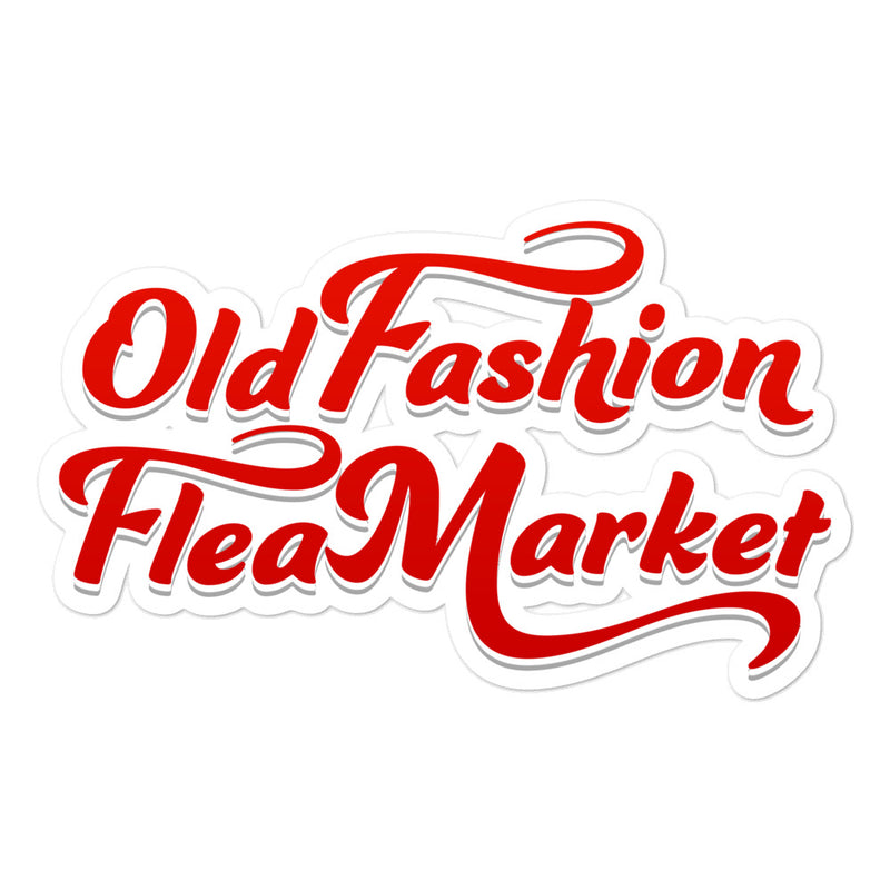 Old Fashion Flea Market Logo Sticker