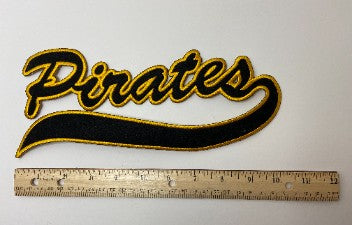 Baseball Embroidered Team Script Patches