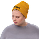 Florida Mustard Ribbed Knit Beanie