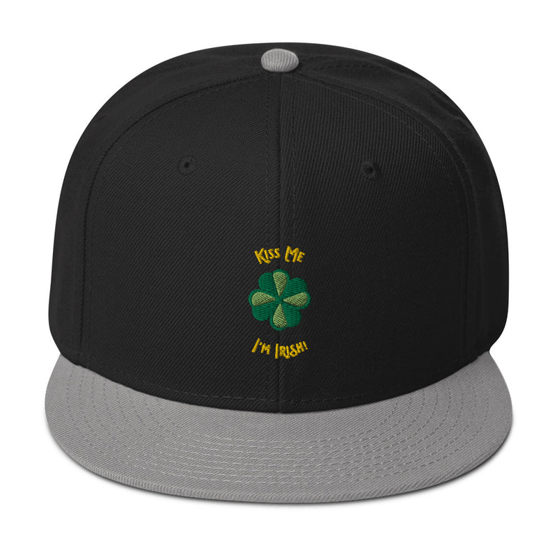 Kiss Me I'm Irish! Four Leaf Clover Snapback Hat