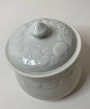 Gibson White Fruit Embossed Sugar Bowl