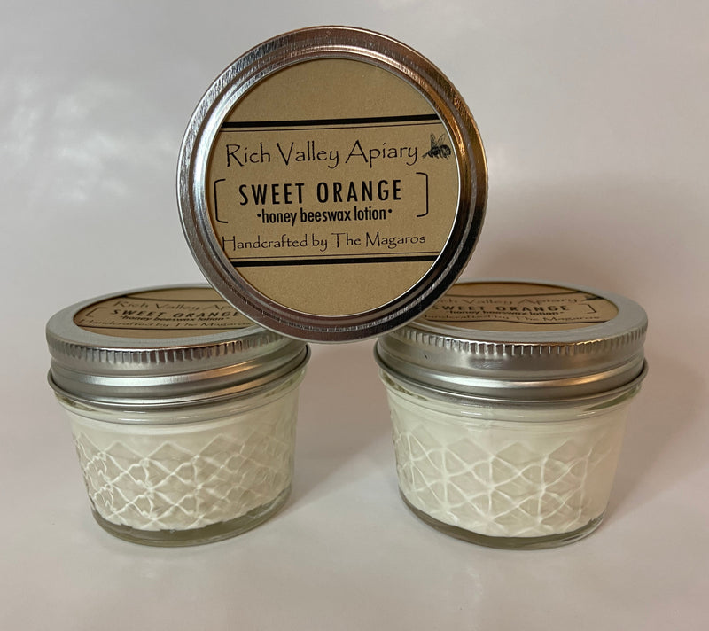 Beeswax Honey Lotion with Sweet Orange - 4 oz. - Rich Valley Apiary