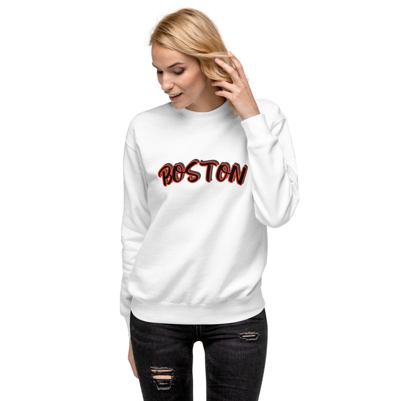 Boston Script Unisex Premium Sweatshirt