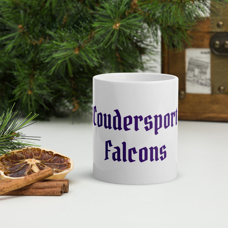 Coudersport Falcons White Glossy Mug