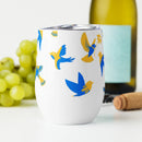 Peace in Ukraine Wine Tumbler